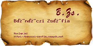 Bánóczi Zsófia névjegykártya