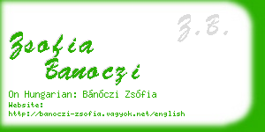 zsofia banoczi business card
