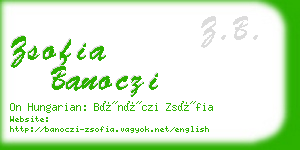 zsofia banoczi business card